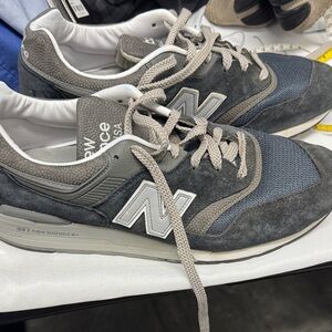 Made in USA New Balance 997 Charcoal and Navy Sneakers